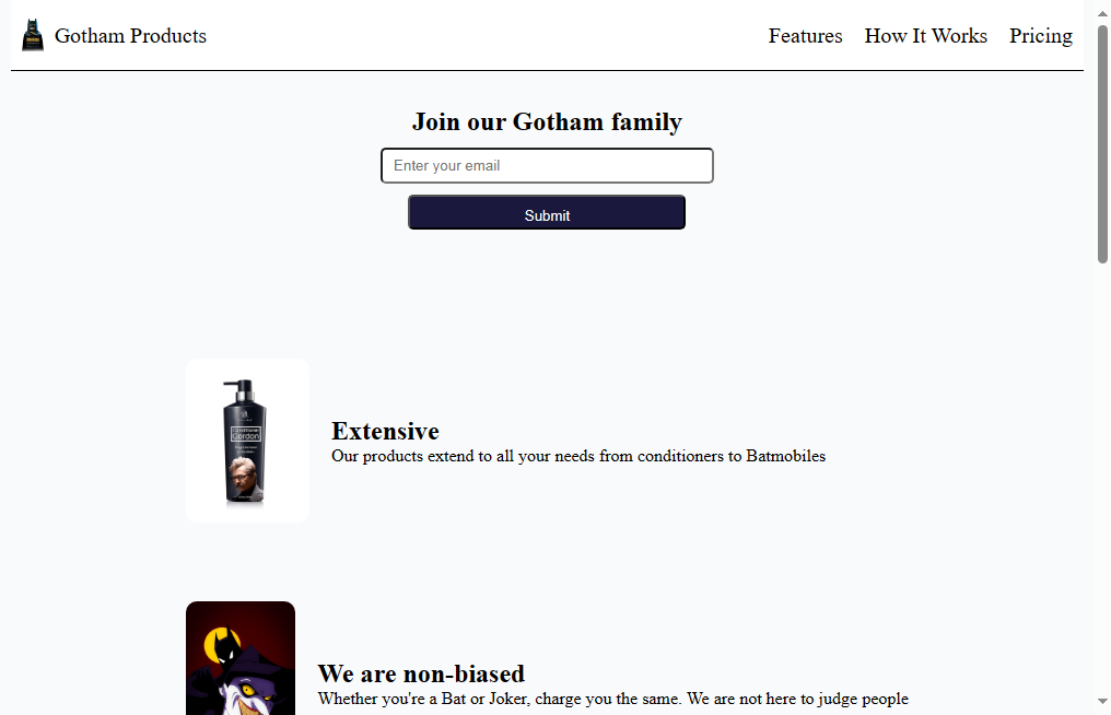 Gotham Products project